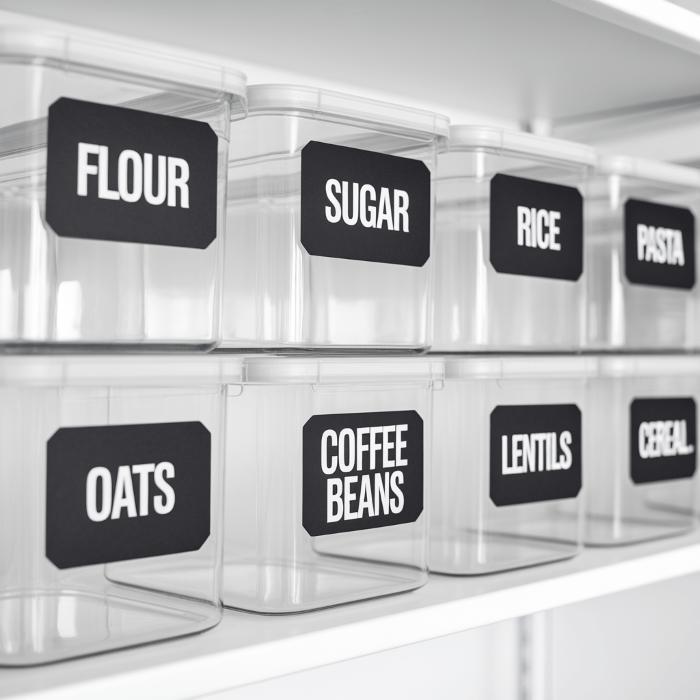 Pantry Storage Labels – Reusable Kitchen Container Labels