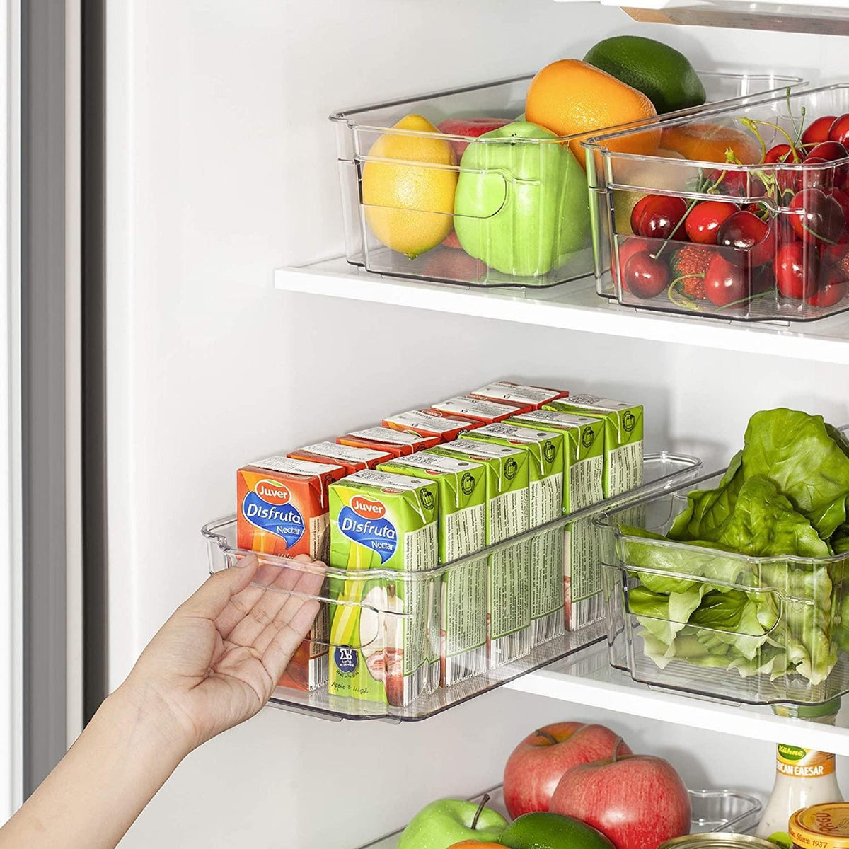 Fridge Organizer Bin – Clear Refrigerator Storage Container
