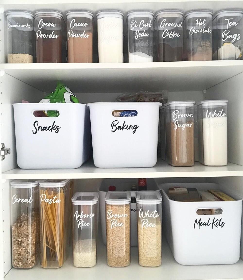 Pantry Storage Labels – Reusable Kitchen Container Labels