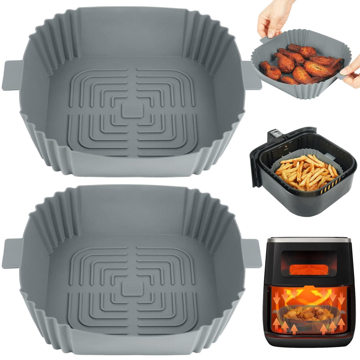 Silicone Air Fryer Liners – Non-Stick Reusable Baking Tray