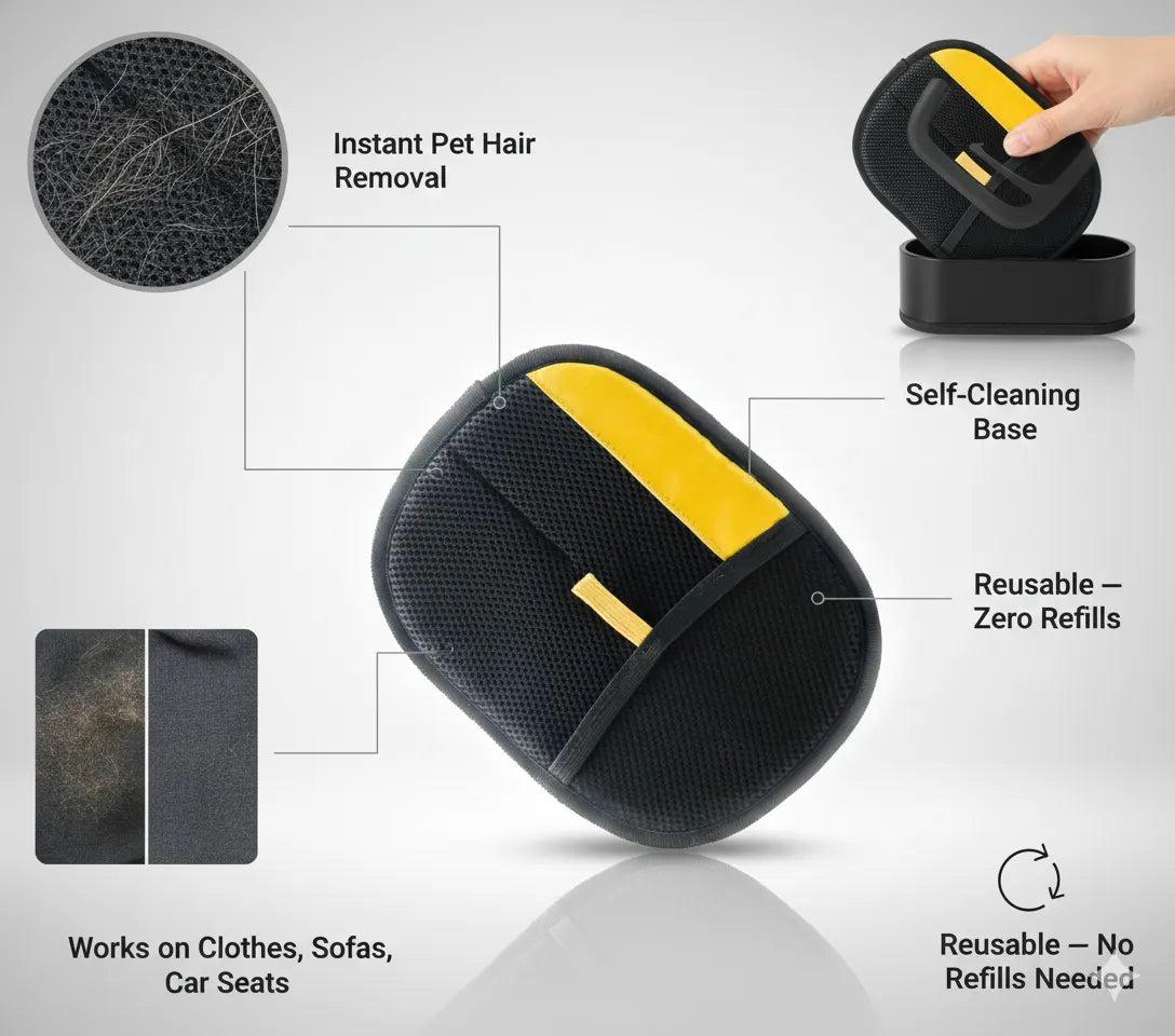 Reusable Pet Hair Remover – Lint & Fur Cleaning Tool
