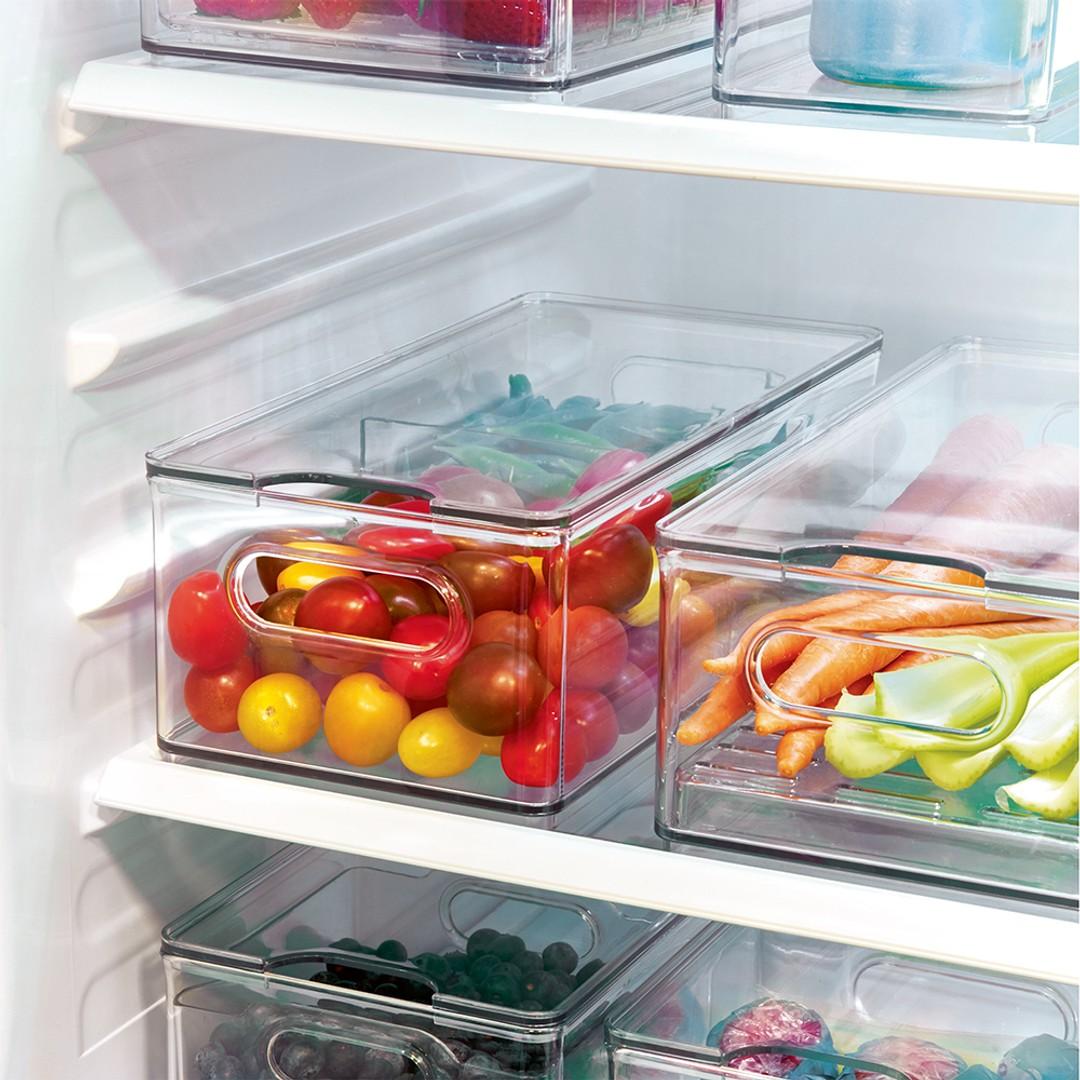 Fridge Organizer Bin – Clear Refrigerator Storage Container