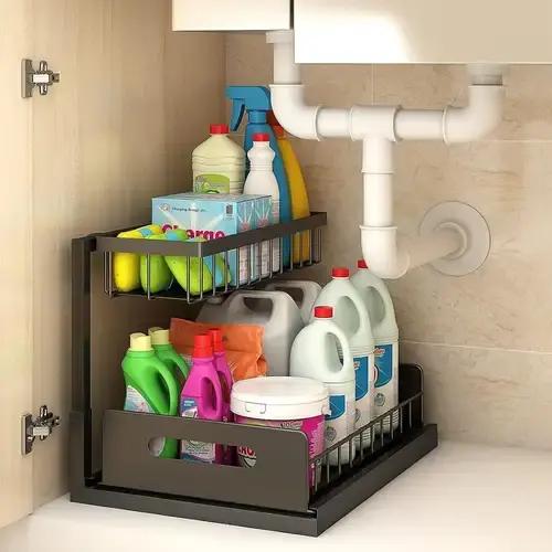 Under-Sink Storage Shelf – Adjustable Multi-Level Cabinet Organiser