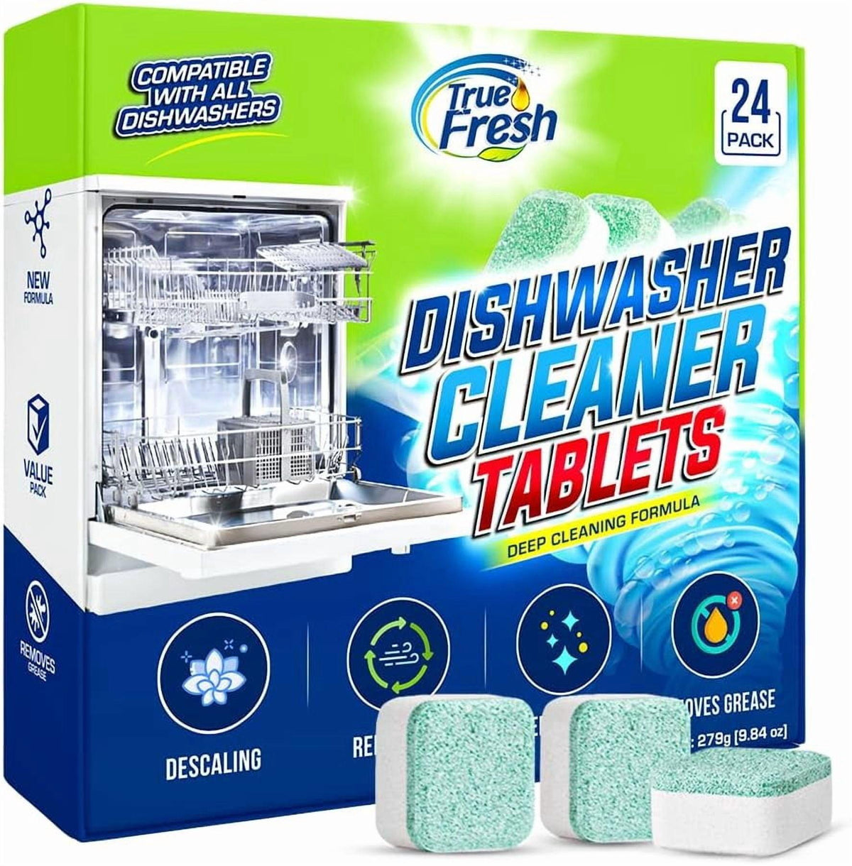 Dishwasher Cleaner Tablets – Grease & Limescale Remover