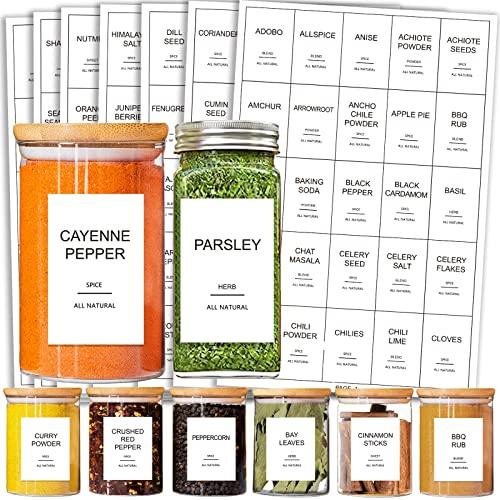 Waterproof Spice Jar Labels – Kitchen Organization Stickers