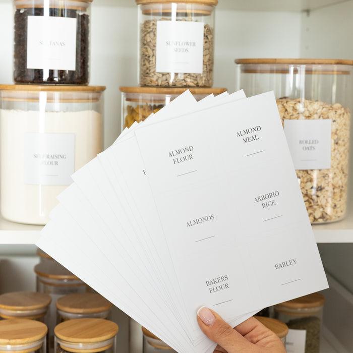 Pantry Storage Labels – Reusable Kitchen Container Labels