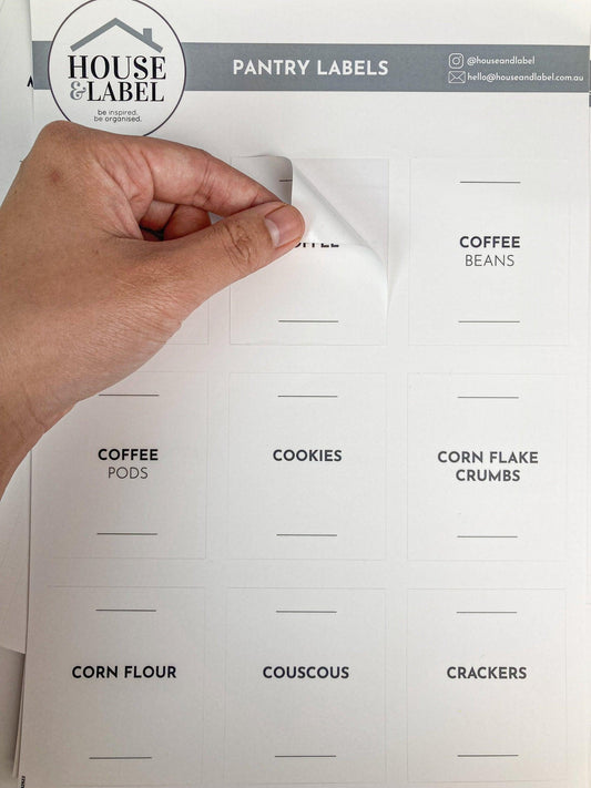 Pantry Storage Labels – Reusable Kitchen Container Labels