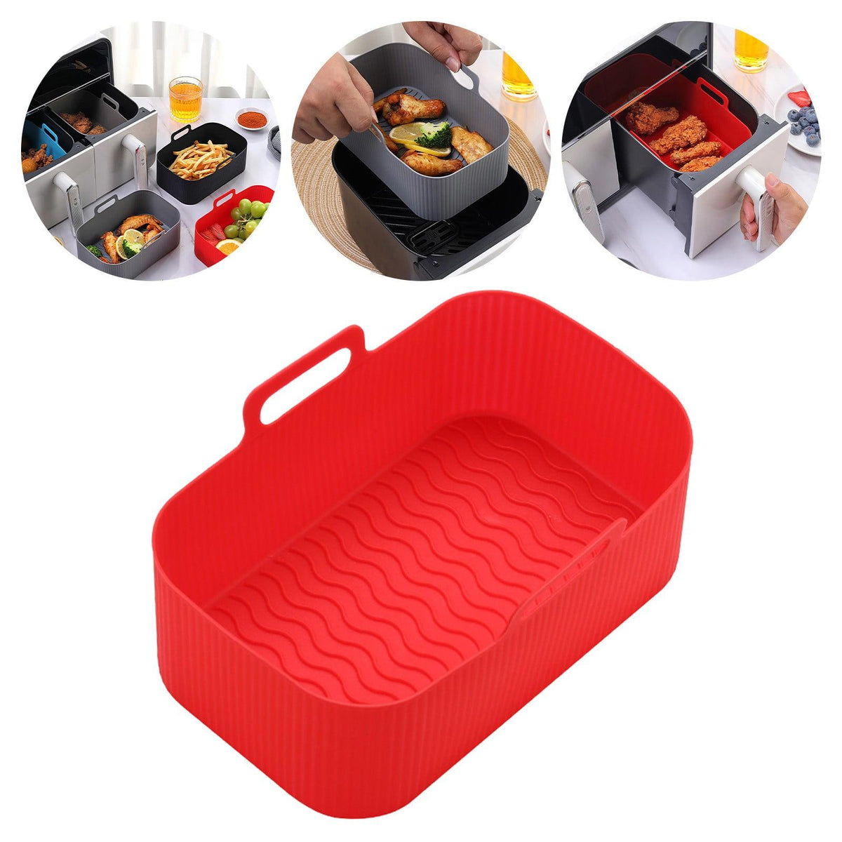 Silicone Air Fryer Liners – Non-Stick Reusable Baking Tray