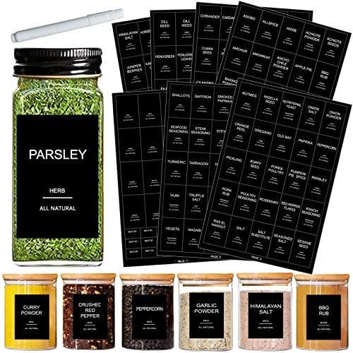 Waterproof Spice Jar Labels – Kitchen Organization Stickers